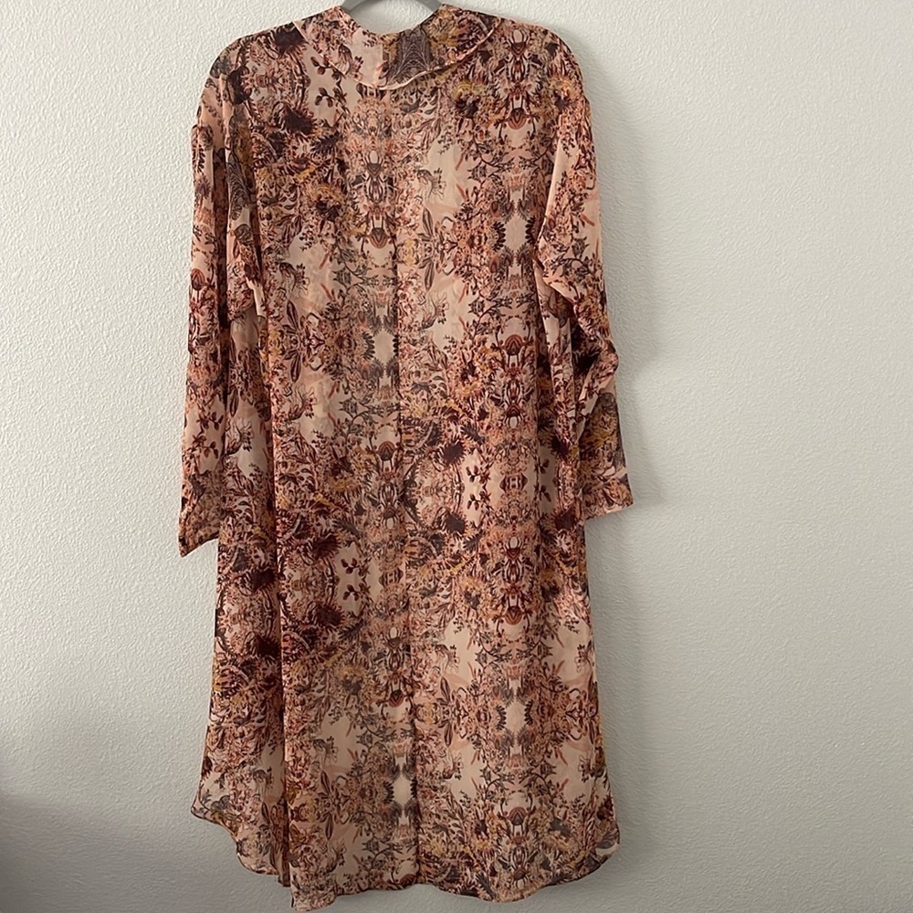 BCBGeneration Sheer Floral Kaftan Cover Up - Picture 4 of 8